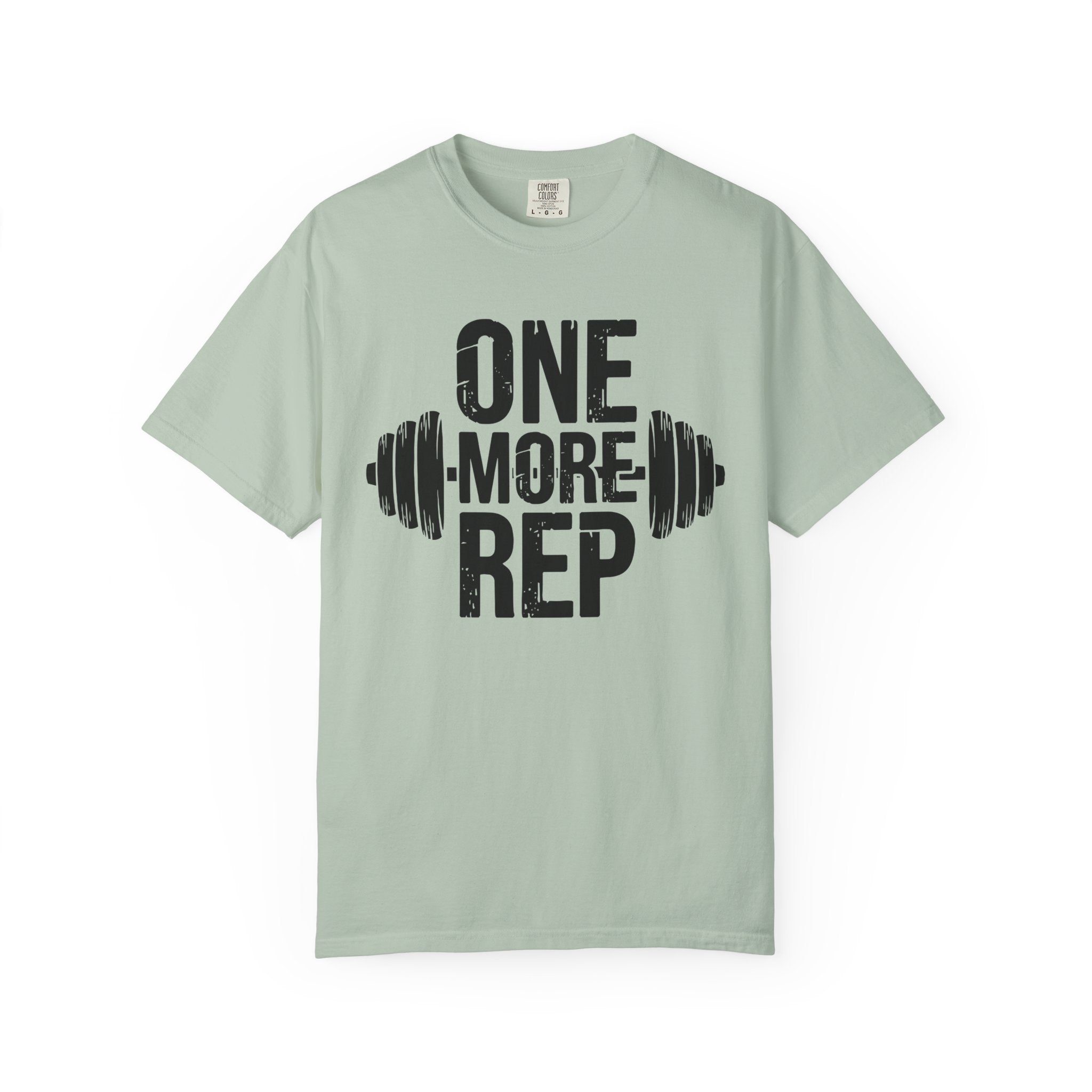 Motivational Workout T-Shirt - "One More Rep" - Unisex Garment-Dyed Tee for Fitness Enthusiasts
