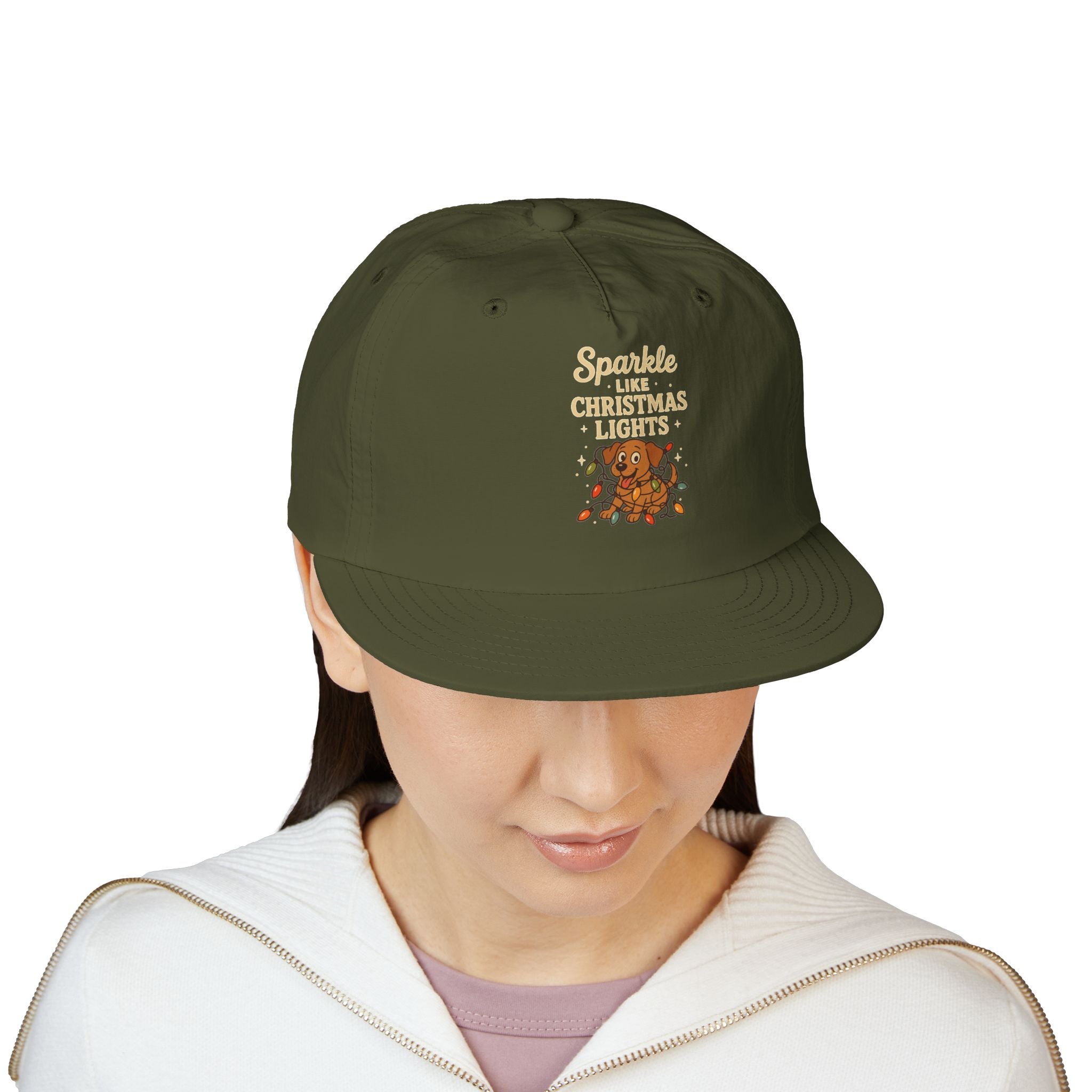 Christmas Lights Surf Cap - Fun Holiday Snapback Hat