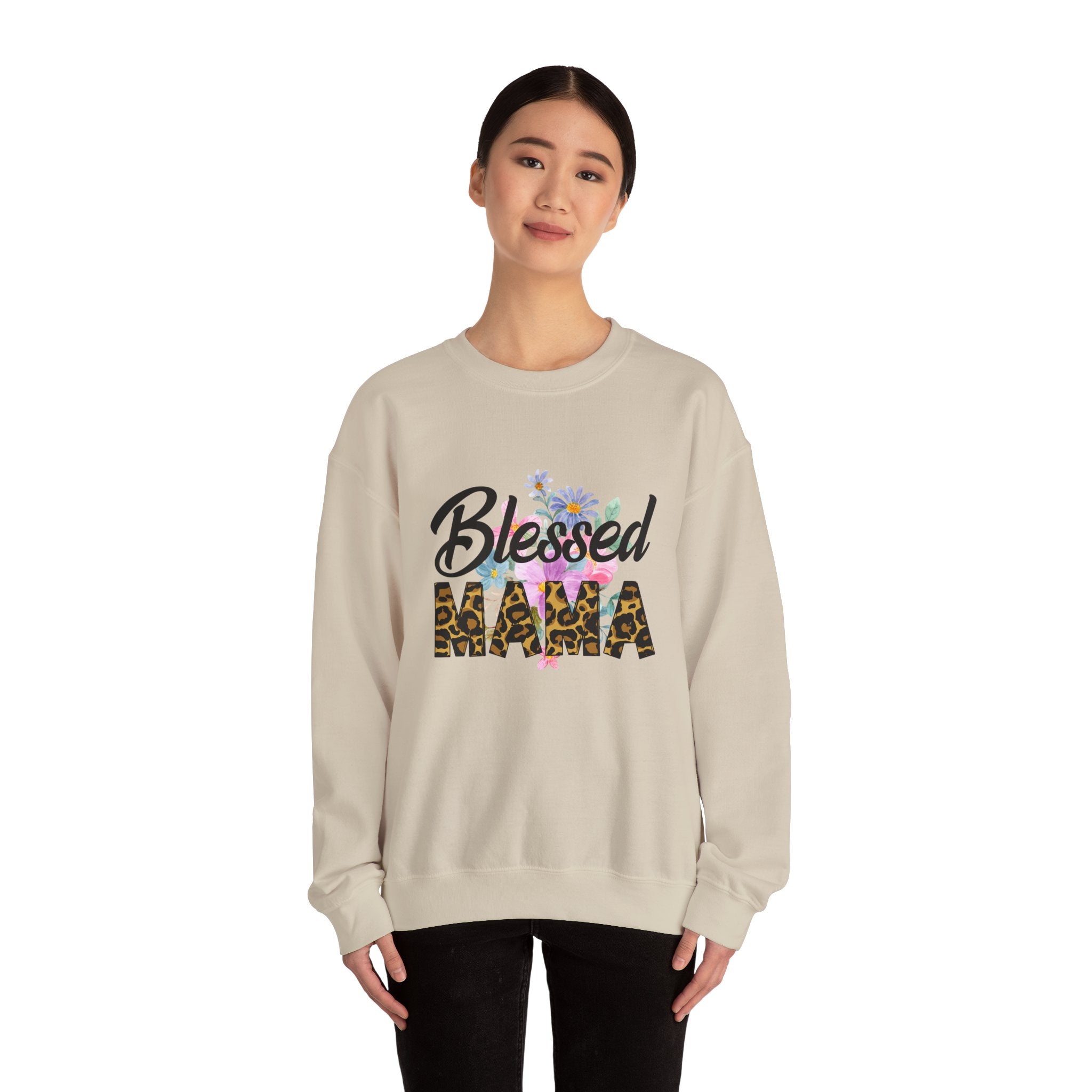 Blessed Mama Unisex Heavy Blend Crewneck Sweatshirt