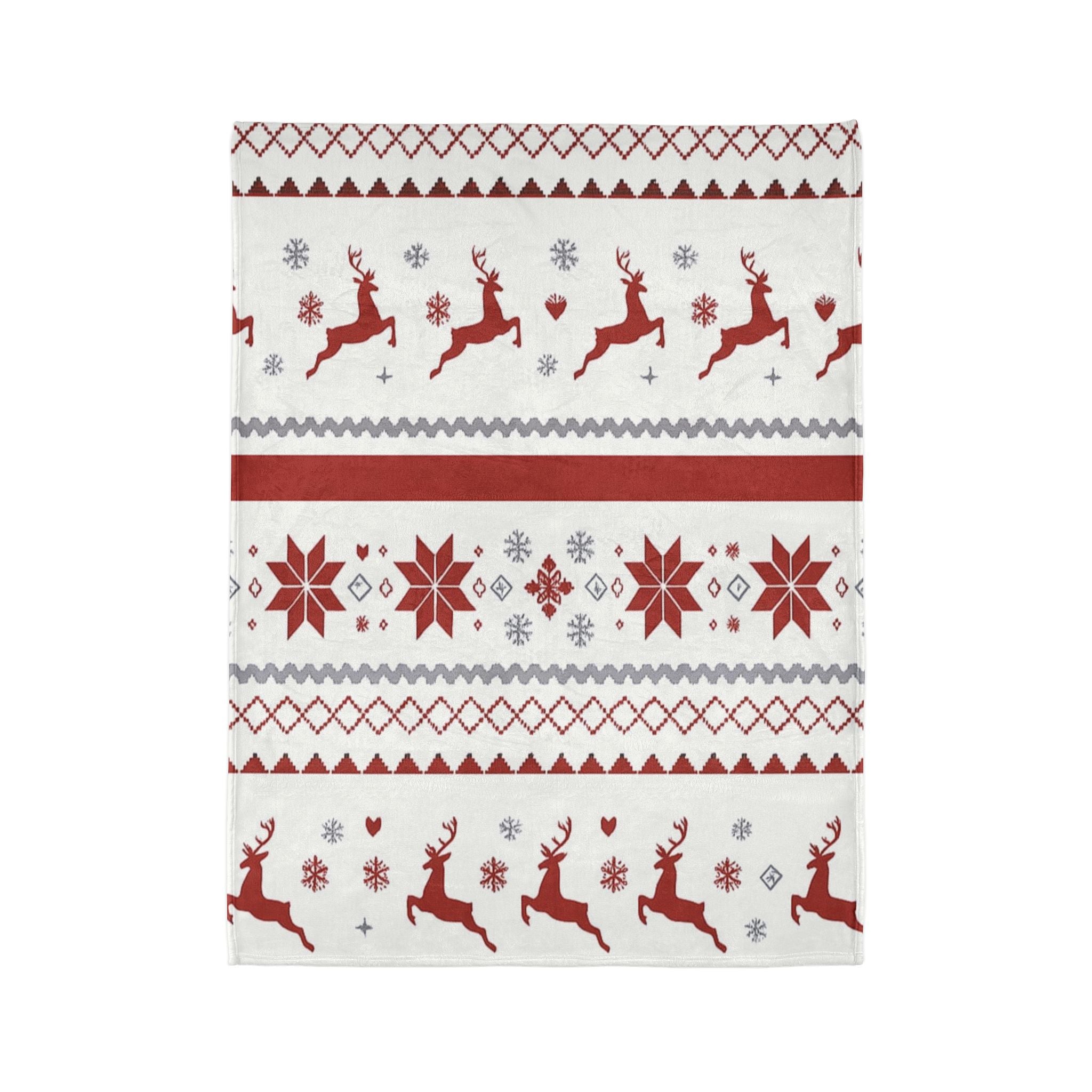 Cozy Christmas Blanket, Holiday Decor, Winter Warmth, Reindeer Blanket, Gift for Him/Her, Soft Throw for Snuggling