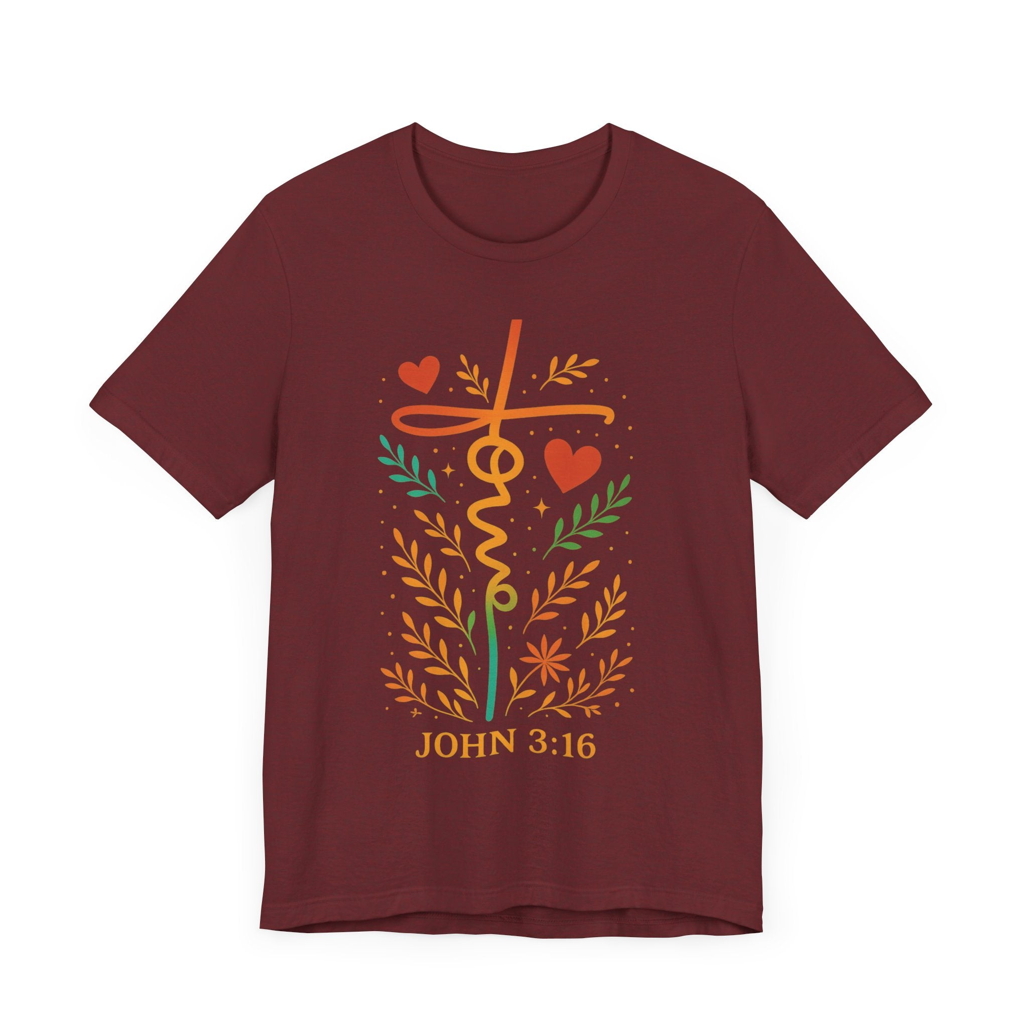 Faith-Inspired Unisex Tee: John 3:16, Christian Gift, Graphic T-Shirt, Religious Apparel, Inspirational Wear