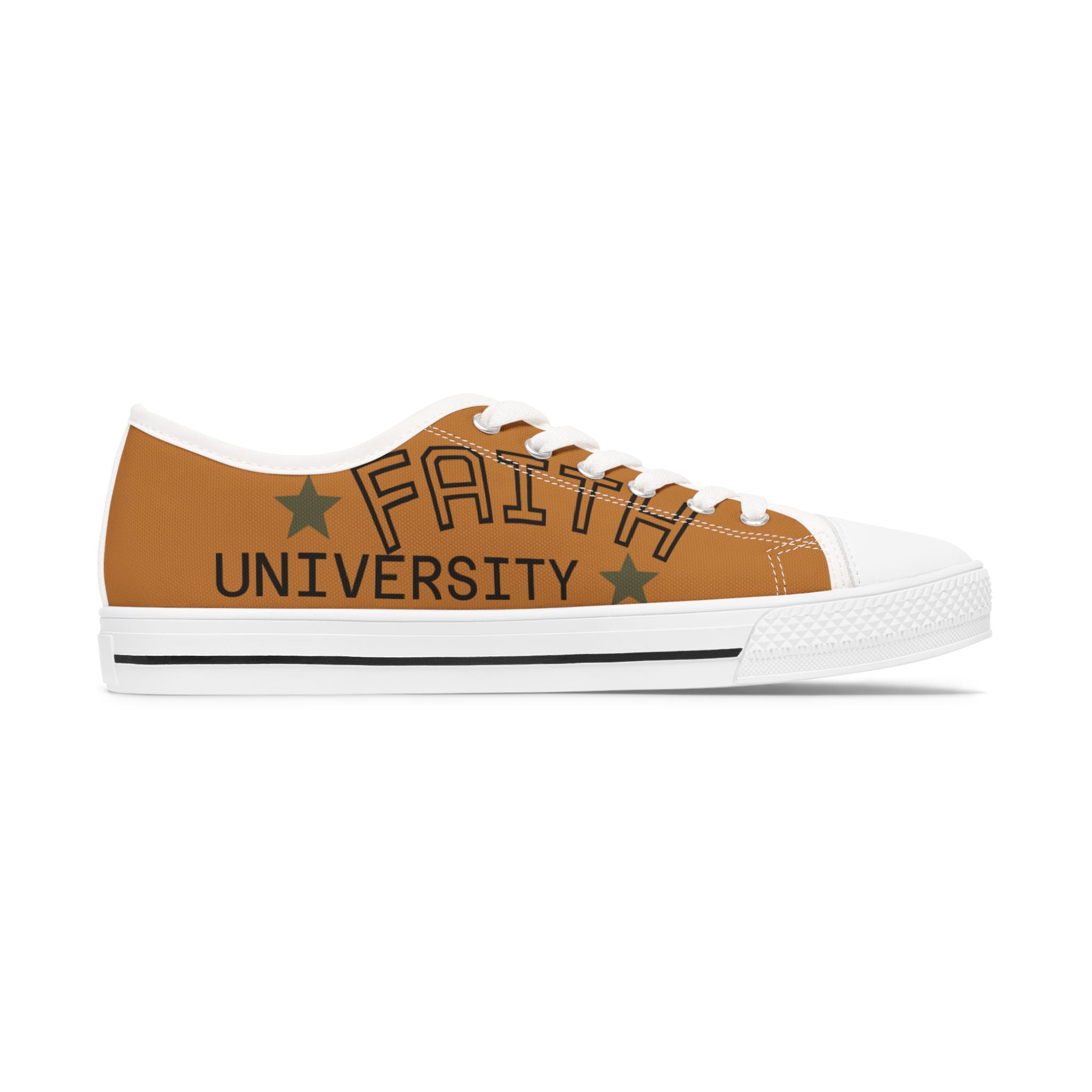 Light Brown Stylish Women's Low Top Sneakers - Casual, Comfortable, Everyday Wear, Perfect for Summer, Striped Sneakers, Trendy Footwear