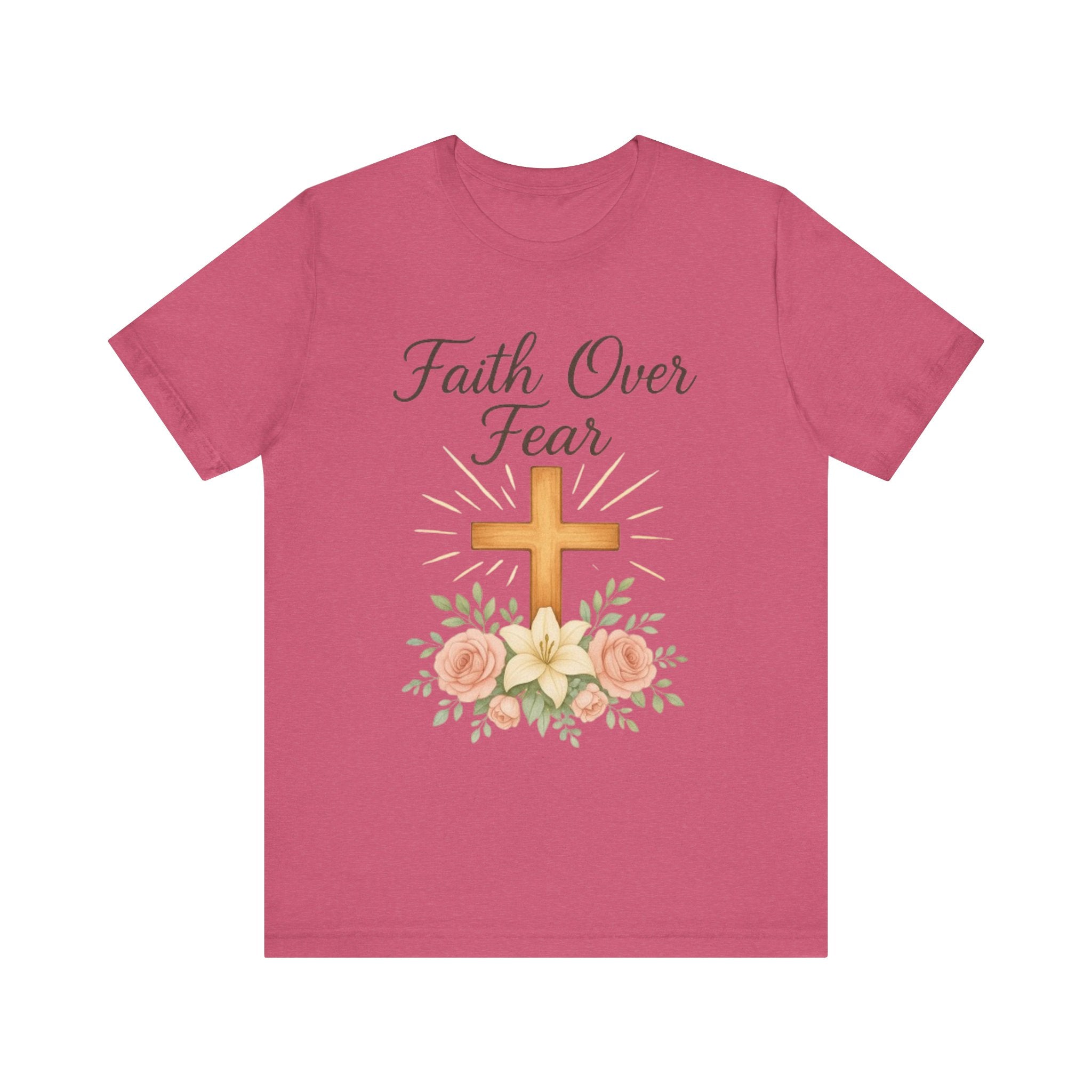 "Faith Over Fear" Inspirational T-Shirt, religious apparel