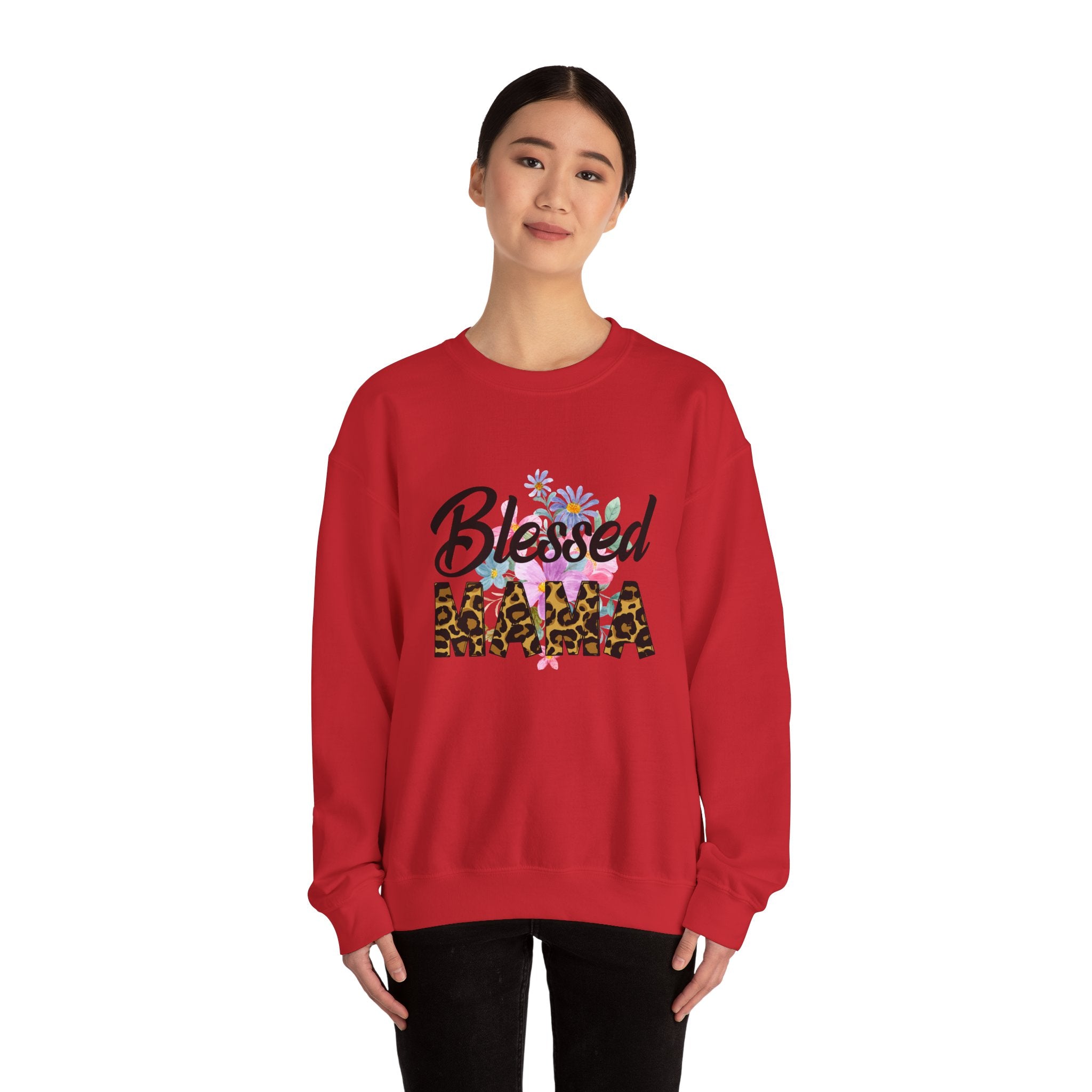 Blessed Mama Unisex Heavy Blend Crewneck Sweatshirt
